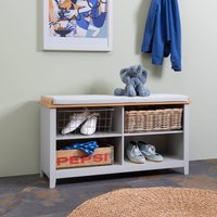 Halmstad Storage Bench in Grey - Grey