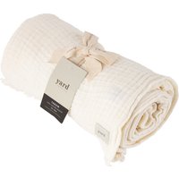Lark Muslin Cotton Throw - White / 180cm