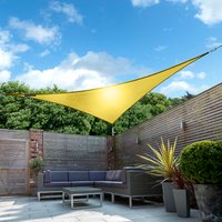 3m Triangle Waterproof Sun Shade Sail - Yellow