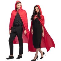 Boland Unisex Fancy Dress Halloween Cape with Hood - Red