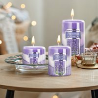 Lifeideas 3Pcs Cylindrical Scented Candle Set - Purple