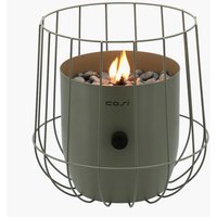 Cosi Wire Basket Tabletop Gas Fire Pit - Olive Green
