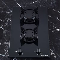 Gas Hob Gas cooker made of tempered glass - Black / 2