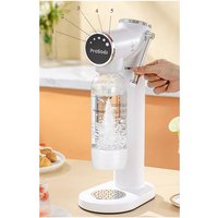 Domestic Sparkling Water Machine - White / with 1 gas cylinder and 2 stainless steel water bottles