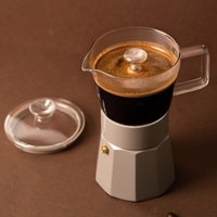 La Cafetire Glass Espresso Maker - Cream