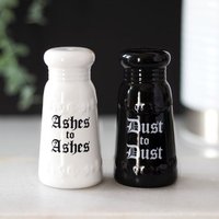 Gothic Ashes to Dust Cruet Set - Black