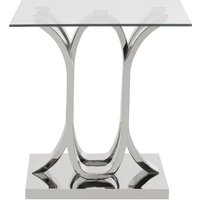 Allure Curved Base End Table - Silver