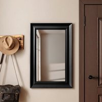 Glitzy Sunburst Round Wall Mirror - Black