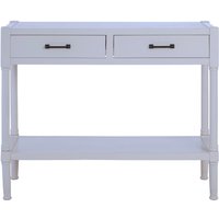 Heritage 2 Drawer White Console Table - White