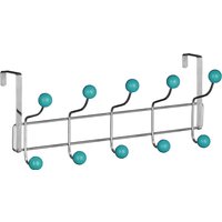 Ten Hook Over Door Turquoise Balls Hanger - Blue