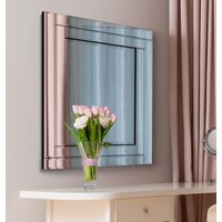 Luxford All Glass Bevelled Mirror 68cm x 58cm - All glass