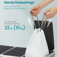 Heavy Duty Bin Bags, Rubbish Bags for 13 Gallon Kitchen Bins - White