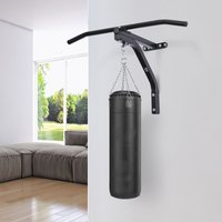 Outsunny Punching Bag Hanger Wall Mount Bracket Kick Boxing - Black