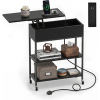 Rolling Lift Top End Table