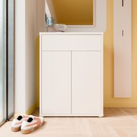 Alice Springs Shoe Cabinet with 2 Doors Push-Open & 1 Drawer Push-Open in Light Grey - Sand