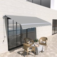 Outsunny 3x2m Outdoor Aluminium Frame Awning - Light Grey