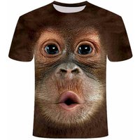 , Funny Orangutan T-Shirt - Brown / M , Funny Orangutan T-Shirt - Brown / M