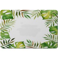 Border Of Botanical Leaves Placemat - Green