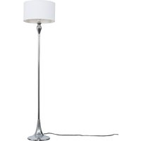Faulkner Spindle Silver Floor Lamp Silver Shade - Silver