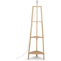 Hiru Shelf 3 Tier Floor Lamp Base - Natural