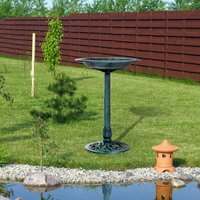 Outsunny Garden Bird Bath - Green