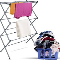 Expendable Clothes Airer - Silver Grey