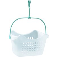 Peg Basket Washing Line Storage Basket Clear Aqua Holds 100 Pegs - Clear