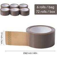 6 Rolls Packaging Tapes - Brown