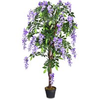 150CM Artificial Wistera Tree Fake Ficus Tree with Flowers - Green