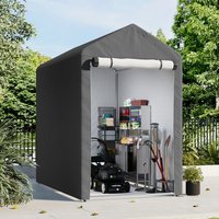 Breeins Galvanized Dark Grey Garden Sheds - Dark Grey