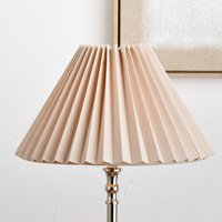 Natural Linen Hard Pleat Tapered Lampshade - Cream / 40cm