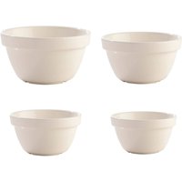 Set of 4 Mason Cash Off White Pudding Basin 20cm 17cm 16cm 14cm - Cream