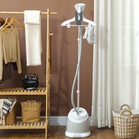HOMCOM Clothes Steamer Upright Wrinkle Remover with Large 1.8L Water Tank - Grey
