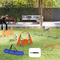 PawHut 6 Piece Dog Agility Equipment - Orange