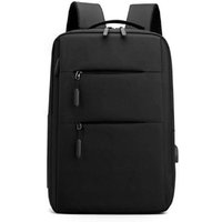 Laptop Backpack with Compartments and USB Port - Black