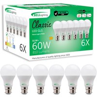 B22 Bayonet LED GLS Light Bulb 810 Lumen 8 Watt Energy Saving Non Dimmable - Warm White - 2700K / 6