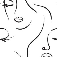 Belle Wallpaper in Monochrome - Neutral
