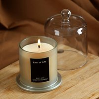 Cloche Glass Smokeless Scented Candle - Grey