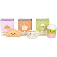 Kawaii Cafe Token Gifts in Display Box Cute Trinkets Surprises - Multi