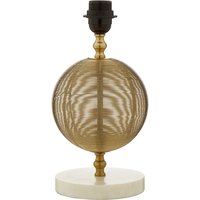 Melora Round Marble Gold Finish Table Lamp Base - Gold