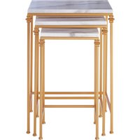 Avantis Set Of 3 Square Side Tables - White