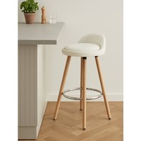 Normann White Bar Stool - White