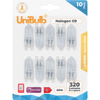 UniBulb Halogen G9 Capsule 320lm 40W 2800K - Warm White / 10