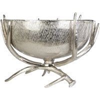 Stag Antler Nickel Finish Bowl - Silver