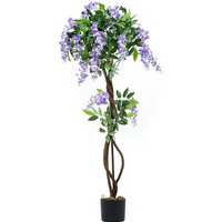 120cm Faux Wisteria Plant Tree in Pot - Green