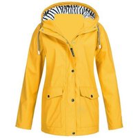 Womens Rain Jacket - Yellow / UK 20