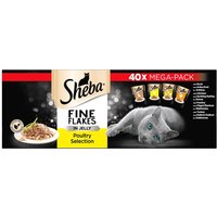 Sheba, Pack of 40 Sheba Fine Flakes in Jelly Poultry Selection Sheba, Pack of 40 Sheba Fine Flakes in Jelly Poultry Selection