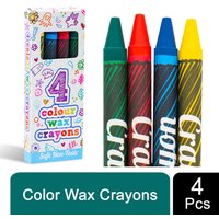 Henbrandt, 4 Mini Colours Childrens Wax Crayons - 4 Assorted Colours Henbrandt, 4 Mini Colours Childrens Wax Crayons - 4 Assorted Colours