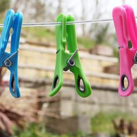 JVL Prism Plastic Clip Pegs with Hooks - Assorted