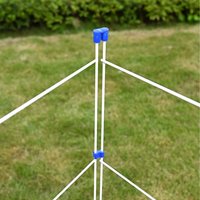 Multi Section 4 Folding Clothes Foldable Laundry Airer - White